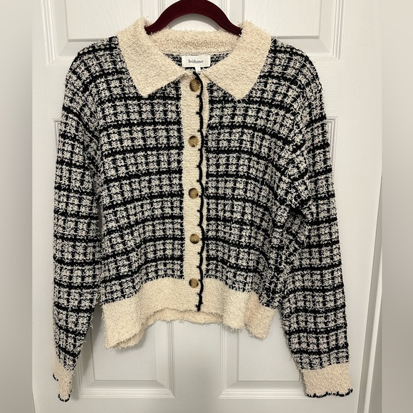 bohme Sweaters - Böhme Black and Cream Sweater